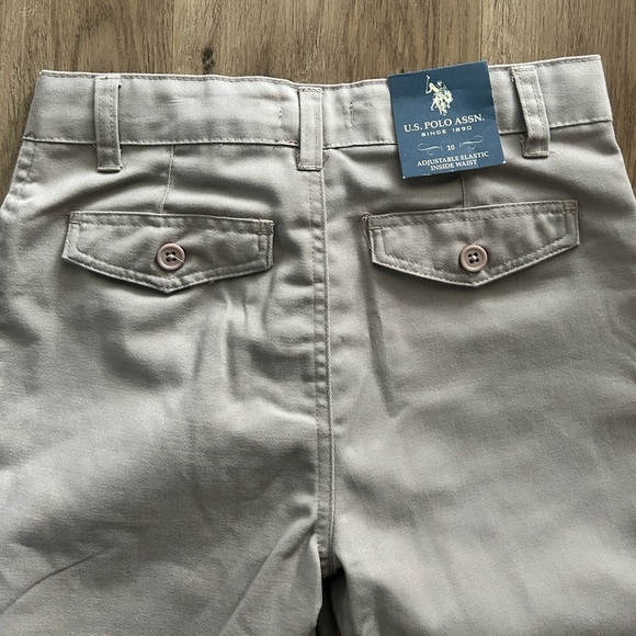U.S. Polo Assn. Boys Khaki Shorts - Size 10 - Adjustable Waist- NWT - Picture 13 of 14